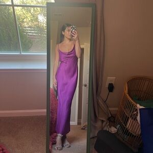 Anthropologie midi purple dress